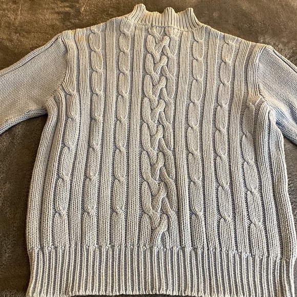 Old Navy Blue Cable Knit Sweater - Picture 3 of 4